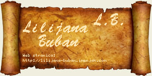 Lilijana Buban vizit kartica